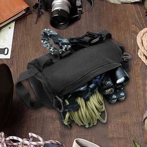 2 Piece Upgrade Laser Cut Multi-Purpose Tactical Molle Tool Pouch, Small Utility Belt Vest Pouches Bag for Backpack in Saudi Arabia