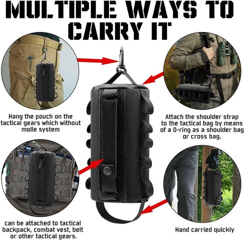 2 Piece Upgrade Laser Cut Multi-Purpose Tactical Molle Tool Pouch, Small Utility Belt Vest Pouches Bag for Backpack in Saudi Arabia