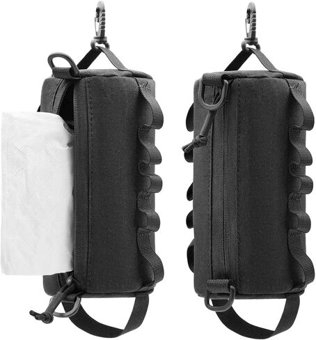 2 Piece Upgrade Laser Cut Multi-Purpose Tactical Molle Tool Pouch, Small Utility Belt Vest Pouches Bag for Backpack in Saudi Arabia