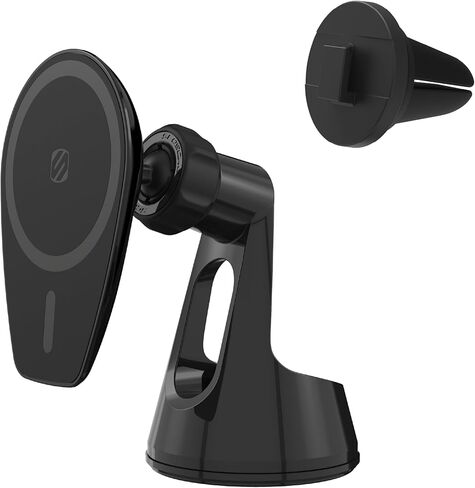 حامل لوحة القيادة المغناطيسية Scosche MPMSODVM-SP MagicMount Pro MS 4 في 1 / الزجاج الأمامي / فتحة التهوية مع ذراع متأرجح قابل للتعديل، حامل الهاتف الخلوي، متوافق مع سلسلة iPhone 16/15/14/13/12 وحافظة MagSafe in Kuwait