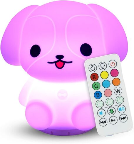 Combined Bluetooth Speaker & Nightlight With 9 Color Emissions, Child Friendly Silicone & BPA Free, USB Recharging, Receives Audio From Computer, Phone Or Tablet, and includes Remote Control (Owl) in Kuwait