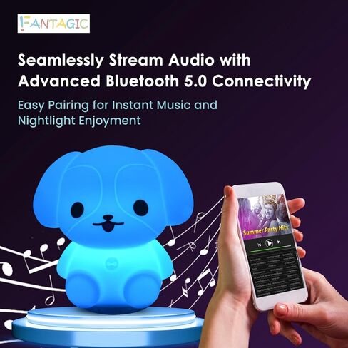 Combined Bluetooth Speaker & Nightlight With 9 Color Emissions, Child Friendly Silicone & BPA Free, USB Recharging, Receives Audio From Computer, Phone Or Tablet, and includes Remote Control (Owl) in Kuwait