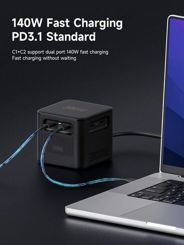 Hagibis 380W USB C Charger 8-Port Type C Charging Station GaN PD 3.1 Dual 140W Super Fast Laptops Charger for MacBook Pro/Air, iPad Pro, iPhone 15/16, Dell XPS, Galaxy (Black US) in Saudi Arabia