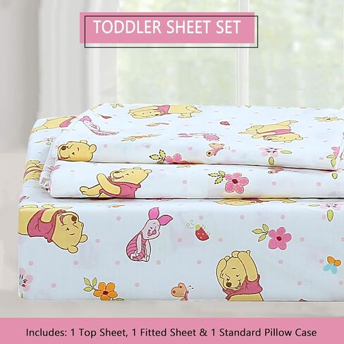 مجموعة ملاءات الأطفال الصغار من Cozy Line Home Fashions Flower Rosa Flourish Butterfly مكونة من 3 قطع من القطن باللون الوردي المخضر in Kuwait