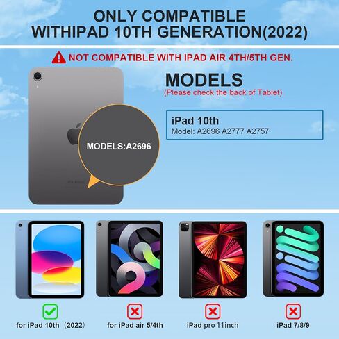 for iPad 9th Generation Case with Keyboard,Magic Magnetic Keyboard Case for iPad 10.2 9th/8th/7th Gen & Air 3,Pro 10.5, Multi-Touch Trackpad - Backlit - Floating Cantilever Stand Wireless Keyboard in Saudi Arabia