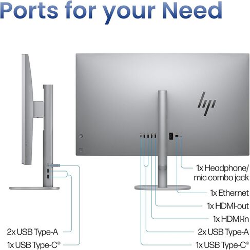 HP OmniStudio X 32 AI All-in-One Desktop, 31.5" UHD 3840 * 2160 550 nits IPS, Intel Ultra 7 155H, 64GB DDR5, 2TB SSD, Wi-Fi 7, Wireless KB&M, 5MP Camera, Bundle with Adata UC310 64GB USB Flash Drive in Saudi Arabia