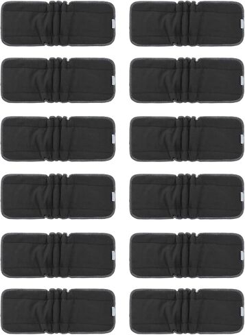 Babygoal Reusable Cloth Diaper Inserts Pack of 12, Absorbent & Breathable Liners, 3-Layer Microfiber Inserts for Cloth Diapers 12T in Kuwait