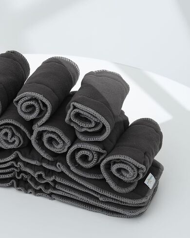 Babygoal Reusable Cloth Diaper Inserts Pack of 12, Absorbent & Breathable Liners, 3-Layer Microfiber Inserts for Cloth Diapers 12T in Kuwait