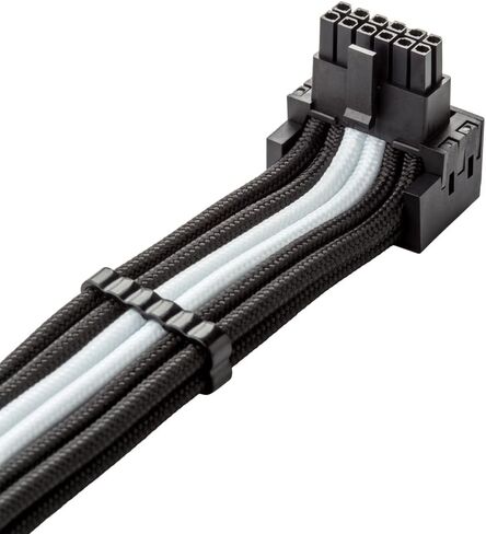 CableMod RT-Series Pro ModFlex Sleeved 12V-2x6 12VHPWR 90° StealthSense PCIe Cable for ASUS/Seasonic/Phanteks (Variant A, Black) in Saudi Arabia