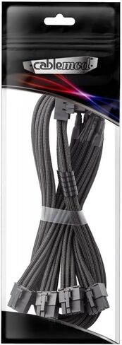 CableMod RT-Series Pro ModFlex Sleeved 12V-2x6 12VHPWR 90° StealthSense PCIe Cable for ASUS/Seasonic/Phanteks (Variant A, Black) in Saudi Arabia