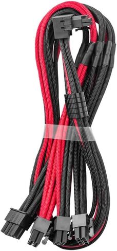 CableMod RT-Series Pro ModFlex Sleeved 12V-2x6 12VHPWR 90° StealthSense PCIe Cable for ASUS/Seasonic/Phanteks (Variant A, Black) in Saudi Arabia
