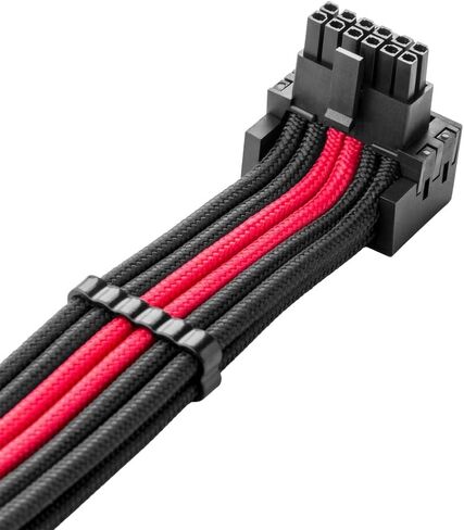 CableMod RT-Series Pro ModFlex Sleeved 12V-2x6 12VHPWR 90° StealthSense PCIe Cable for ASUS/Seasonic/Phanteks (Variant A, Black) in Saudi Arabia