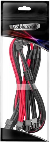CableMod RT-Series Pro ModFlex Sleeved 12V-2x6 12VHPWR 90° StealthSense PCIe Cable for ASUS/Seasonic/Phanteks (Variant A, Black) in Saudi Arabia