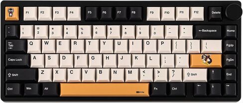Kiiboom Moonshadow V2 75 ٪ لوحة مفاتيح ألعاب ألمنيوم اللاسلكية ، QMK وعبر لوحة مفاتيح ميكانيكية قابلة للبرمجة ، BT5.0/2.4GHz/USB-C لوحة مفاتيح دسم ساخنة مع FR4 ، Knob ، بطارية 4000 مللي أمبير (Silver) in Kuwait