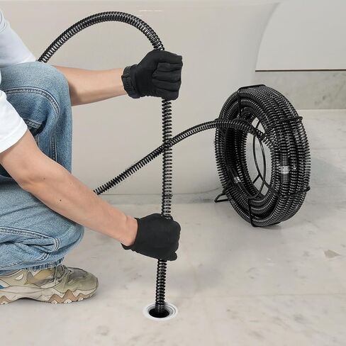 كابل تنظيف الصرف بطول 100 قدم من VEVOR مقاس 100 بوصة × 5/8 بوصة مع 7 قواطع لأنابيب من 0.8 بوصة إلى 3.9 بوصة لحوض تنظيف المجاري المجوف والمرحاض in Saudi Arabia