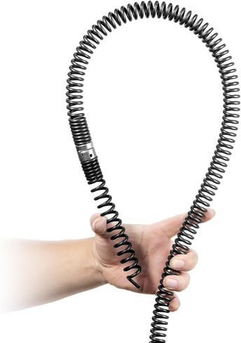 كابل تنظيف الصرف بطول 100 قدم من VEVOR مقاس 100 بوصة × 5/8 بوصة مع 7 قواطع لأنابيب من 0.8 بوصة إلى 3.9 بوصة لحوض تنظيف المجاري المجوف والمرحاض in Saudi Arabia