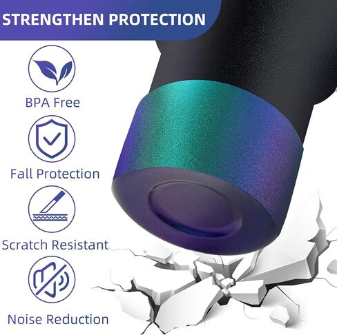 Gradient Silicone Boot and 2 PCS 10MM Glitter Straw Cover, Anti-Slip Boot Sleeves Bottom Protector Compatible with Stanley Cup 20 30 40 Oz Water Bottle 12-24 Oz Tumbler Accessories in Saudi Arabia