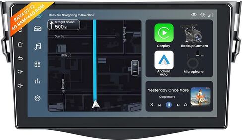 Car Radio Stereo for Toyota RAV4 2007-2012: Support 5G Wi-Fi GPS SWC DSP Backup Camera - 2GB RAM + 32GB ROM in Saudi Arabia