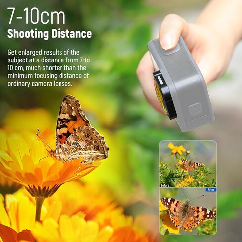 Neewer 2X Magnification Lens 7-10cm Focal Distance, Macro Close Up Photography Accessory Compatible with GoPro Hero 13 12 11 10 9 Action Camera, Not Waterproof, LS-65 in Saudi Arabia