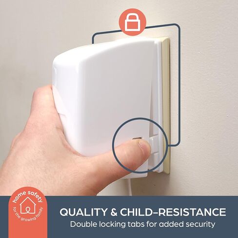 Dreambaby Dual Fit Outlet Cover Box - Baby Safety Outlet Cover for Standard & Decora Plugs - Child Proof Electrical Outlet Plugs - Essential Plug Cover for Baby Proofing - 2 Pack in Saudi Arabia