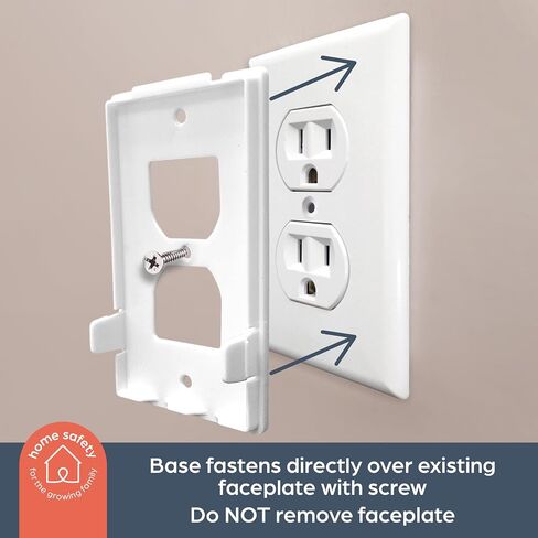 Dreambaby Dual Fit Outlet Cover Box - Baby Safety Outlet Cover for Standard & Decora Plugs - Child Proof Electrical Outlet Plugs - Essential Plug Cover for Baby Proofing - 2 Pack in Saudi Arabia