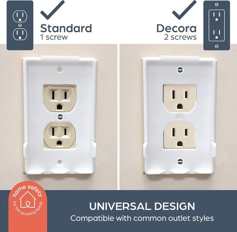 Dreambaby Dual Fit Outlet Cover Box - Baby Safety Outlet Cover for Standard & Decora Plugs - Child Proof Electrical Outlet Plugs - Essential Plug Cover for Baby Proofing - 2 Pack in Saudi Arabia