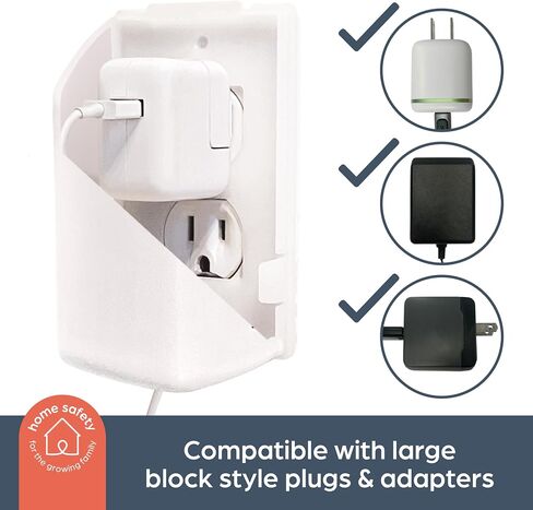 Dreambaby Dual Fit Outlet Cover Box - Baby Safety Outlet Cover for Standard & Decora Plugs - Child Proof Electrical Outlet Plugs - Essential Plug Cover for Baby Proofing - 2 Pack in Saudi Arabia