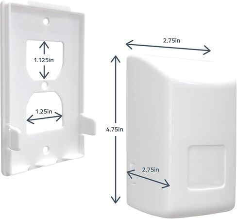 Dreambaby Dual Fit Outlet Cover Box - Baby Safety Outlet Cover for Standard & Decora Plugs - Child Proof Electrical Outlet Plugs - Essential Plug Cover for Baby Proofing - 2 Pack in Saudi Arabia