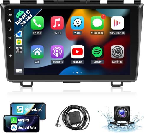 Naifay Android Car Stereo for Honda CRV 2007 2008 2009 2010 2011 Radio, 9inch Touch Screen for CRV Radio with Carplay Android Auto Bluetooth GPS WiFi FM SWC Mirrorlink Camera in Saudi Arabia