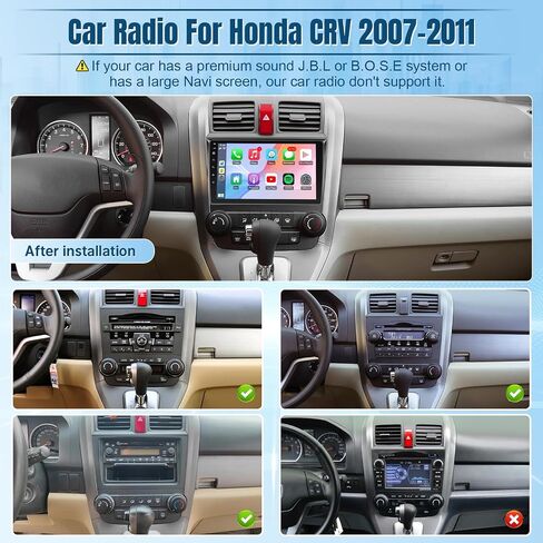 Naifay Android Car Stereo for Honda CRV 2007 2008 2009 2010 2011 Radio, 9inch Touch Screen for CRV Radio with Carplay Android Auto Bluetooth GPS WiFi FM SWC Mirrorlink Camera in Saudi Arabia