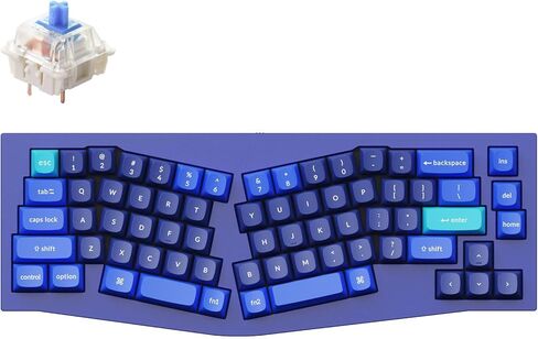 Keychron Q8 لوحة مفاتيح ميكانيكية مخصصة سلكية ، 65 ٪ من Alice Layout QMK/عبر قابلة للبرمجة مع Gateron G Gateron G Pro Blue Switch مزدوج متوافق مع Mac Windows Linux (الأزرق) in Kuwait