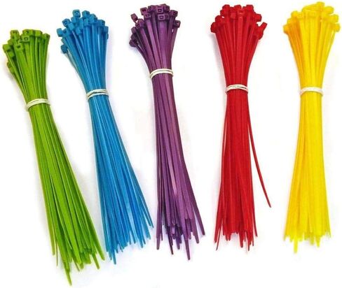 6 Inch Grey Zip Ties (100 Pieces), 40lb Strength, Nylon Cable Wire Ties in Saudi Arabia