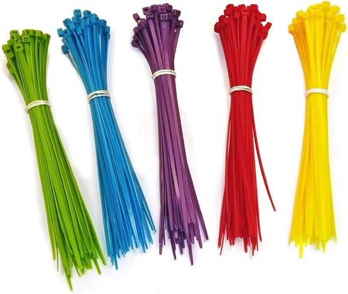 6 Inch Grey Zip Ties (100 Pieces), 40lb Strength, Nylon Cable Wire Ties in Saudi Arabia