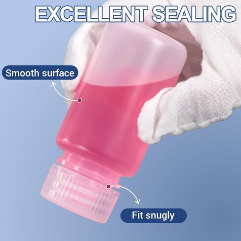 20Pcs Clear Pill Bottle, Plastic Reagent Bottle, 1oz Laboratory Grade Polypropylene Wide Mouth with Screw Cap, Plastic Sample Bottles for Classrooms or Storage at Home in Saudi Arabia