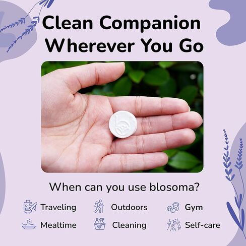 Lavender Compressed Towel Tablets – Disposable Cotton, Instant Expandable water activated Face Towels, Travel-Friendly, Biodegradable Moisturizing Towels for Camping and Outdoors Pack of 50 in Kuwait