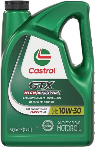 Castrol Edge High Mileage 10W-30 Advanced Full Synthetic Motor Oil, 1 Quart, Pack of 6 in Saudi Arabia