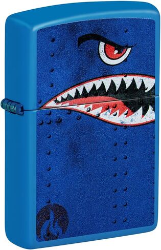 Zippo Lighter: Fighter Plane Nose Art, Shark Teeth - Golf Green Matte 81483 in Saudi Arabia