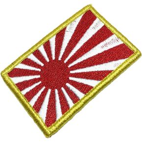 BP0016V 01 BR44 Japan Flag Kamikaze Embroidered Patch Clasp Contact Hook