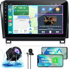 5GWiFi Upgrade Car Stereo for Toyota Tundra 2007-2013 Toyota Sequoia 2008-2018,4+64GB Touch Screen Car Radio with Wireless Carplay Android Auto Voice Control GPS Bluetoth EQ FM SWC