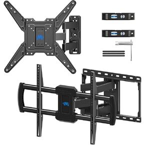 Mounting Dream MD2413-MX Full Motion TV Mount with Perfect Center Design for Most 26-55 Inch TVs and MD2619 TV Mount for Most 42-75 Inch TVs, up to VESA 600x400mm and 100 lbs.