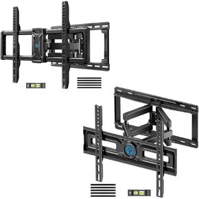 Pipishell Full Motion TV Wall Mount for 42-85 inch Flat Screen LED TV up to 132lbs & PIMF4 Full Motion Wall Mount for 26-65 inch Flat or Curved TVs up to 99 lbs with 3 Bracket Heights