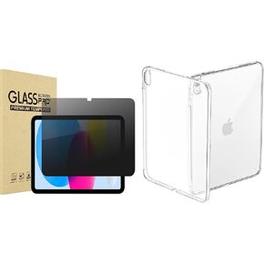 ProCase 360 Degree 4-Way Privacy Screen Protector Bundle with Clear Case for iPad 11th Generation 2025 11 Inch/ 10th 10.9 Inch 2022