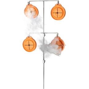 EverECO Reactive Shooting Targets - 4 Pack Biodegradable Targets with 2 Stainless Steel Stands | Eco-Friendly Clay Pigeon Alternative | Visual Impact, Outdoor Gun Range Accessories, Made in USA
