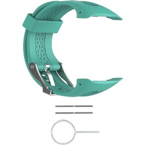 Replacement Band for Garmin Forerunner 10/15 for Women/Man - TenYun Silicone Wristband Strap/Bands for Garmin Forerunner 10/Garmin Forerunner 15 (Teal, Small Size 0.81" X 0.77")