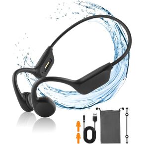 سماعات توصيل العظام-السباحة ، البلوتوث و MP3 2-في 1 ، عمر بطارية 10 ساعات ، IPX8 مقاومة للماء ، مناسبة للركض وتسلق الجبال وغيرها من الألعاب الرياضية
