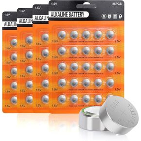 AG13 LR44 Lr 44b l1154c SR44 Alkaline Batteries A76 357 303 1154 1.5 Volt Batteries Button Coin Cell Battery(50 Pack)