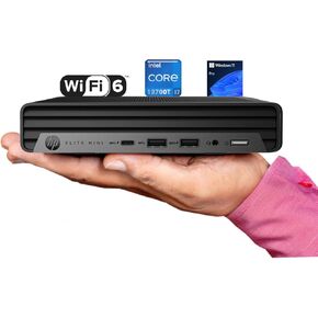 HP Elite Mini G9 Business Desktop Computer, 13th Gen Intel 16-Core i7-13700T, 32GB DDR5 RAM, 1TB PCIe SSD, USB-C, Ultra Quite Design, RJ-45, HDMI, Wi-Fi 6, Bluetooth, KB & Mouse, Windows 11 Pro