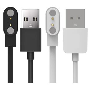 E ECSEM 2Pack Charger Replacement for MorePro CS201/Kalinco CS201C/Zoskvee CS201C/UXD CS201C Smart Watch, Magnetic USB Charging Cable Cord for CS201C Smartwatch Accessories