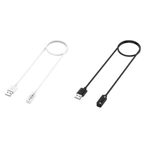 2 PCS شاحن أبيض وأسود متوافق مع شاحن الساعات الذكي/DA FIT للغاية ، استبدال كابل شحن Polarity مقابل Watch Smart with DA FIT/HEAR