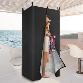 Waterproof Pontoon Tent, Privacy Boat Tent, 30 * 27 * 72 in Heavy Duty Hanging Changing Room, Privacy Curtains for Pontoon Boats, Pontoon Boat Tent Attaches to Bimini Top Poles